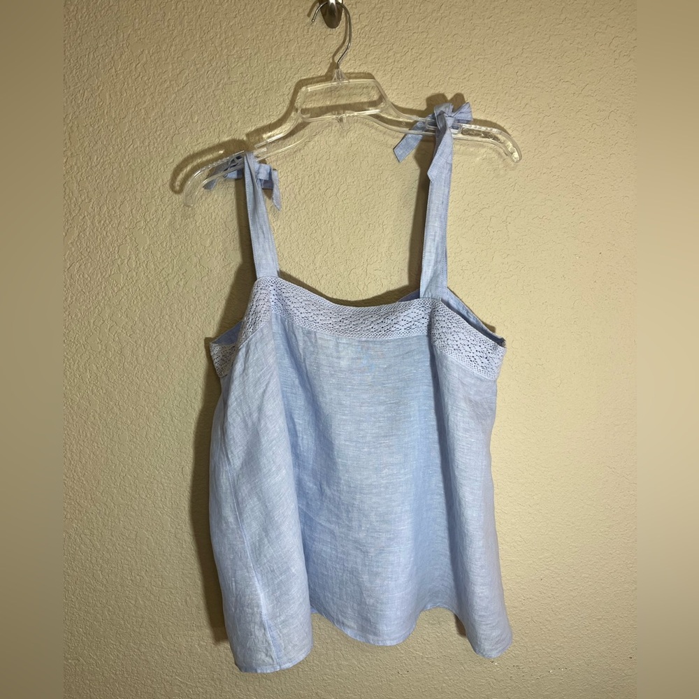 Joie 100% Linen Top Light Blue Women’s Size XL - Picture 2 of 6
